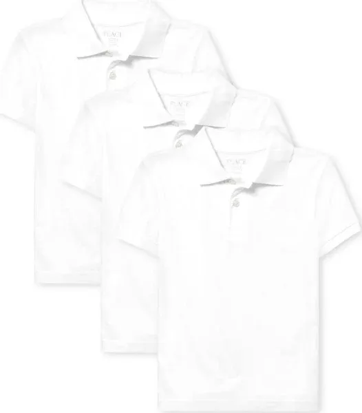 The Children's Place boys Uniform Soft Jersey Short Sleeve Polo 2 Pack