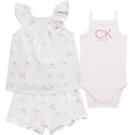 Calvin Klein Baby Girls Jeans 3-Piece Bodysuit