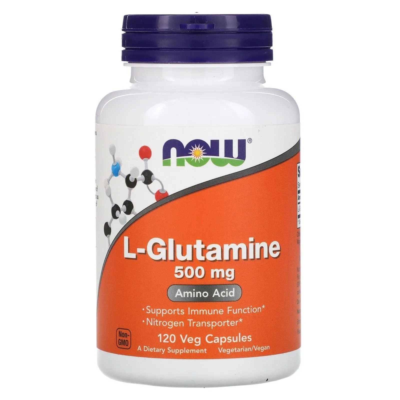 NOW Foods L-Glutamine, 500mg - 120 vcaps