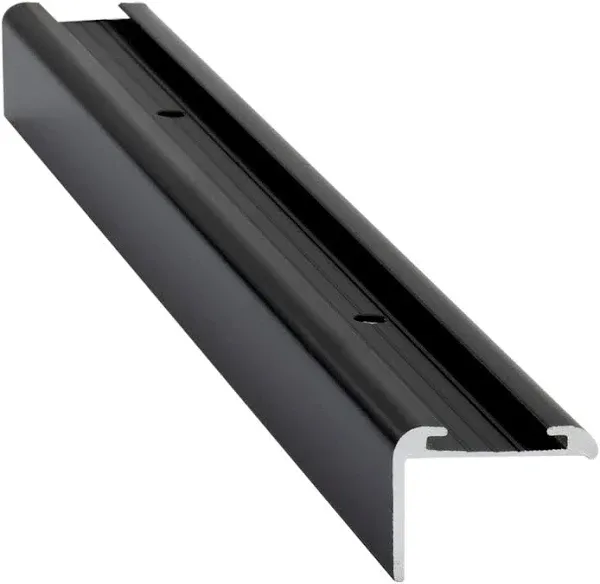 RecPro RV Insert Roof Trim with 3/4" Leg | Black or White Color Options | 92" Length | Aluminum | Made in The USA (10 Trim Pieces, Black)