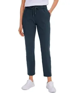 CRZ Yoga Womens 4-Way Stretch Ankle Golf Pants - 7/8 Dress Work Pants Pockets Athletic Travel Casual Lounge Workout