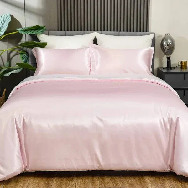 Redkey Queen Cooling Satin Comforter Set