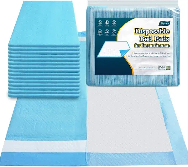 SOFYFINE Bed Pads 30"x36" Thicken Elderly Adults Incontinence Underpads Disposable Chucks