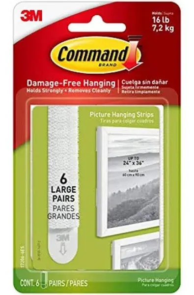 Command Large Black Picture Hanging Strips Value Pack 24393532