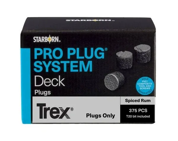 Starborn Industries Pro Plug PVC/Comp Plugs 375 100 sf Trex Grey