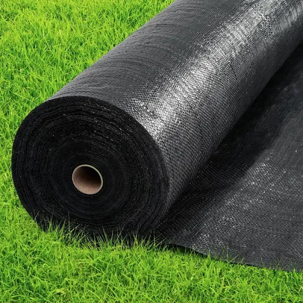 Weed Barrier Landscape Fabric, 3 x 100FT Heavy Duty Weed Blocker Garden Ground Cover Fabric Control Mat, Woven Mulch Geotextile Fabric for Landscaping Driveway 2 Pack 3x50FT 3.2 OZ