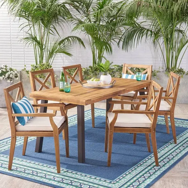 GDF Studio Justin Outdoor Dining Set