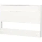 South Shore Kanagane Headboard with Storage Shelf White