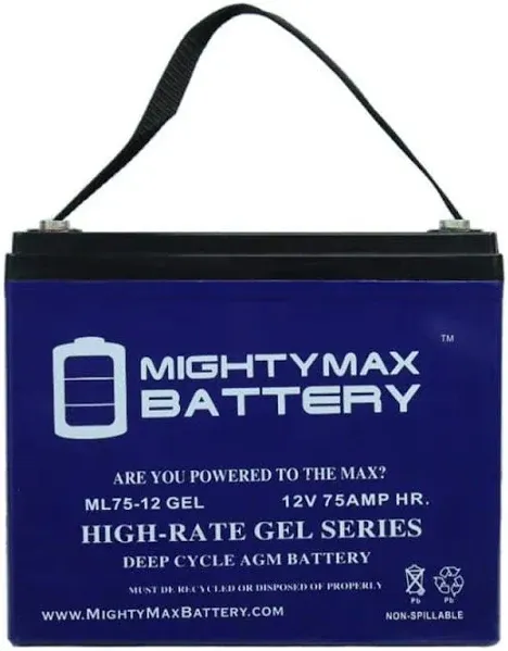 Mighty Max Battery 12V 75AH Gel Battery