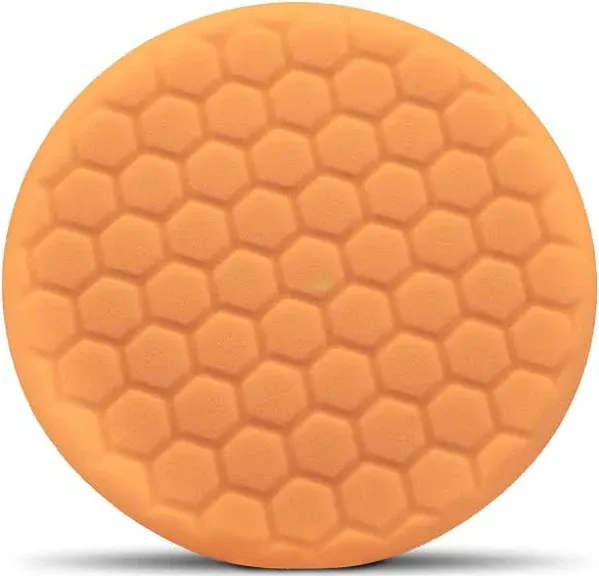 Chemical Guys BUFX_102_HEX Self-Centered Hex-Logic Medium-Heavy Cut Scratch and Swirl Remover, Orange (7.5 Inch Fits 6 Inch Backing Plate)