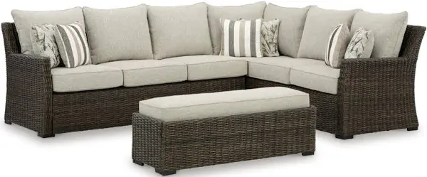 Signature Design by Ashley Ashley Brook Ranch Outdoor Sofa Sectional/Bench