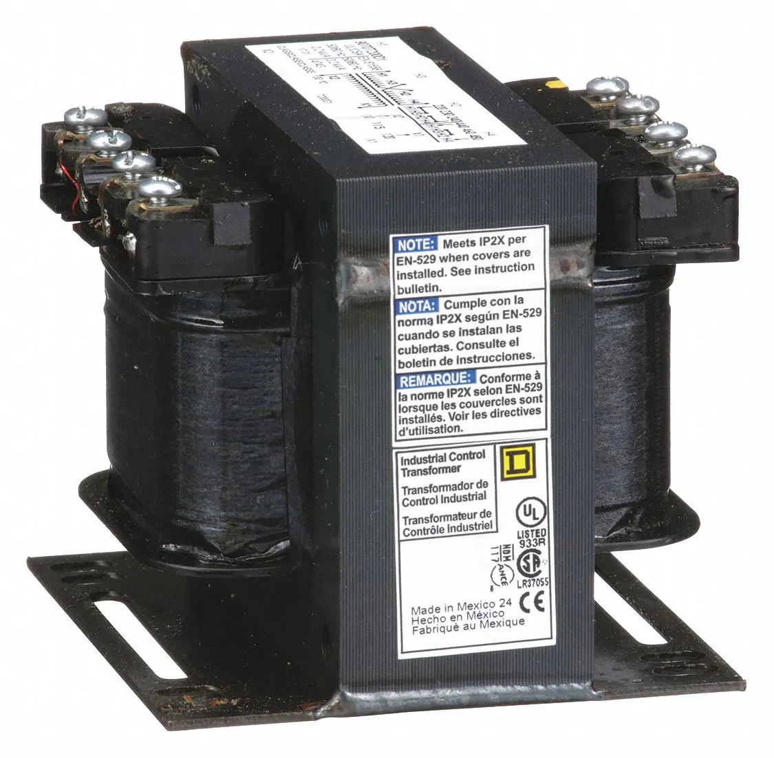 Square D 9070T200D1 Control Transformer 200VA 3.20 in.