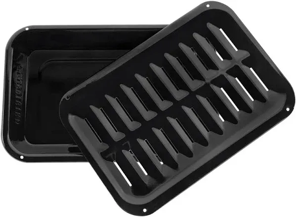 Spl50008 Small 2piece Broiler Pan &amp; Grill Set Porcelainonste<wbr/>el 13&#034;x83/4&#034;x13/8<wbr/>&#034; 