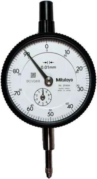 Mitutoyo 2046A Dial Indicator DG 0.01 Grad, 0-10mm Range