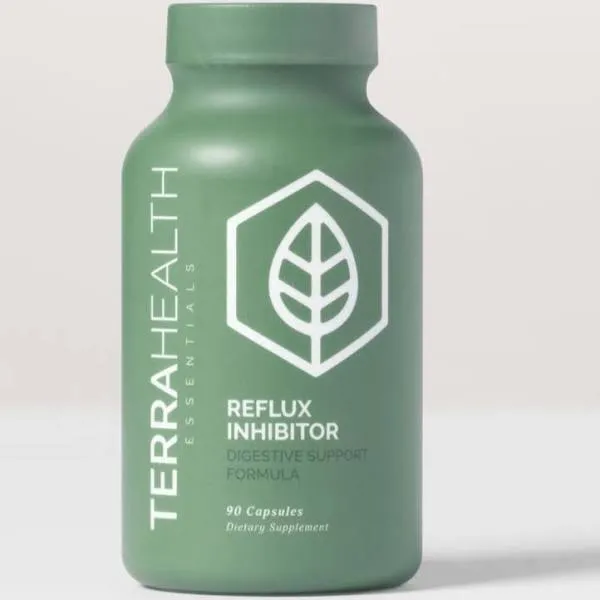 Terra Health Essentials Reflux Inhibitor Relieve Indigestion 90 Capsules 8/2026