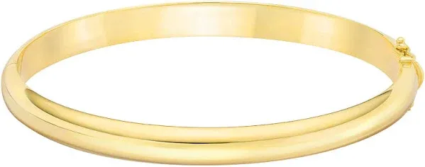 14K Solid High Polish Bangle