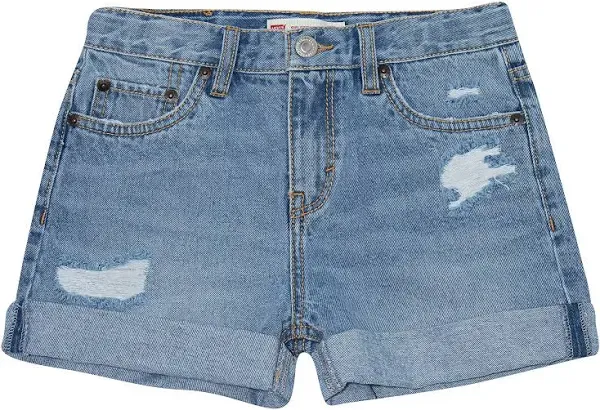 Levi's Girls' Girlfriend Fit Denim Shorty Shorts