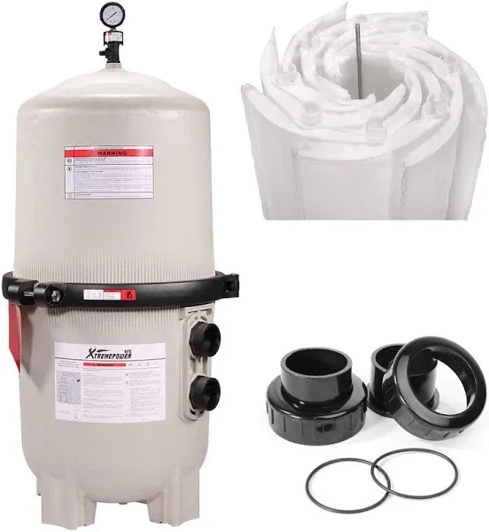 Xtremepowerus Diatomaceous Earth DE Pool Filter 120 Gallons Per Minute for In-Ground Pool and Spa