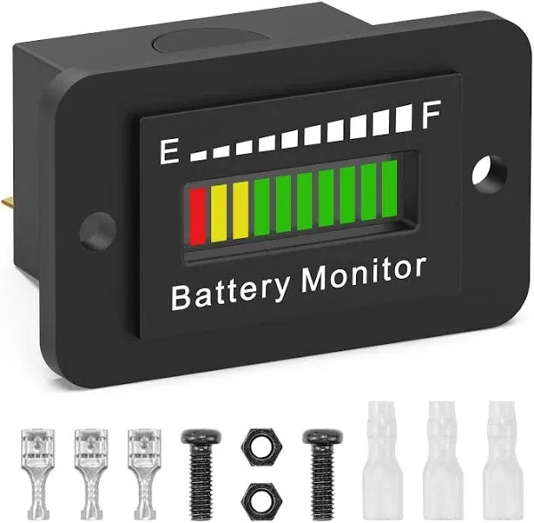 Golf Cart Battery Meter 12V 24V 36V 48V 60V 72V LED Battery Level Indicator B...