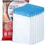 Space Saver 8 x Premium Travel Roll Up Compression Storage Bags