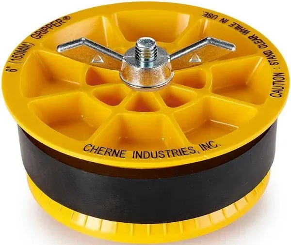 CHERNE 270261 Pipe Plug,Wing Nut,3.75&#034;H,6&#034;P<wbr/>ipe 1VNG1