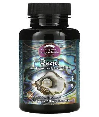 Dragon Herbs - Pearl Powder 500 mg. - 100 Vegetarian Capsules