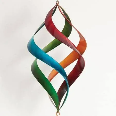 Bits and Pieces Enameled Rainbow Wind Spinner - Beautiful 