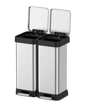 13 Gallon Dual Trash and Recycling Bin