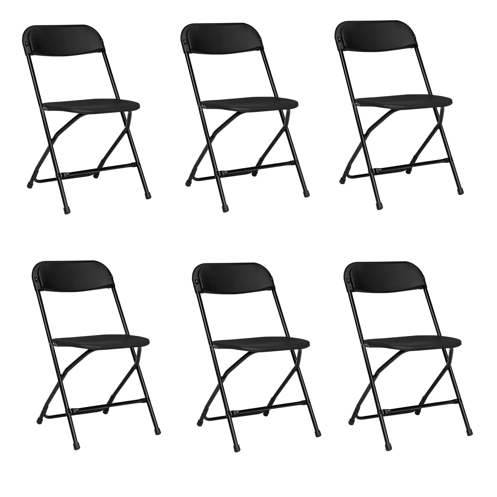 Hongge 10 Pack Plastic Folding Chairs 350lb Capacity Indoor Outdoor