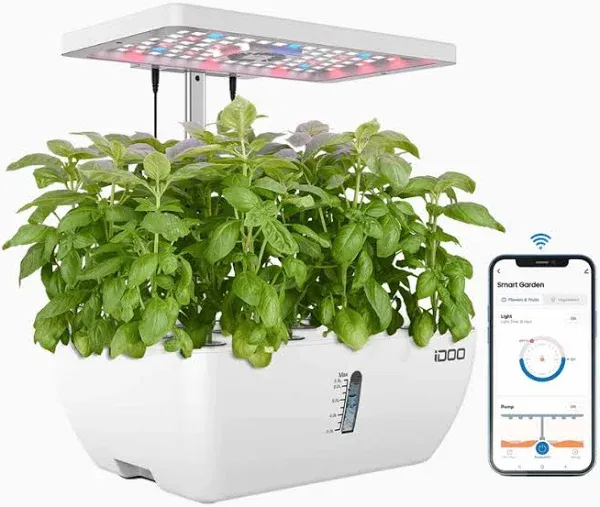 Wifi 12 Pods Hydroponic Growing System with 6.5L Water Tank, Smart Hydro Indoor 