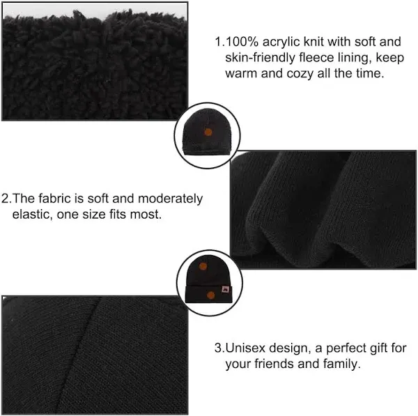 3 Pcs Winter Beanie Hat Scarf Glove Set, Men And Women, Touchscreen Gloves, New!