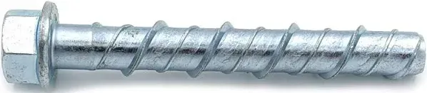 Ldc383 3/8&#034; X 3&#034; Zinc Plated Large Diameter Concrete Screw For Anchoring To Maso