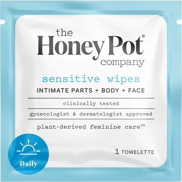 The Honey Pot, Intimate Wipes Normal, 15 Count