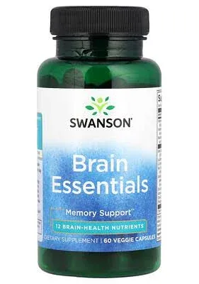 Swanson, Brain Essentials, 60 Cápsulas Vegetais