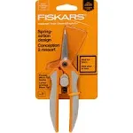 Fiskars Micro-Tip Easy Action Scissors, 6.1" Long, 1.75 Cut Length, Orange/White Handle