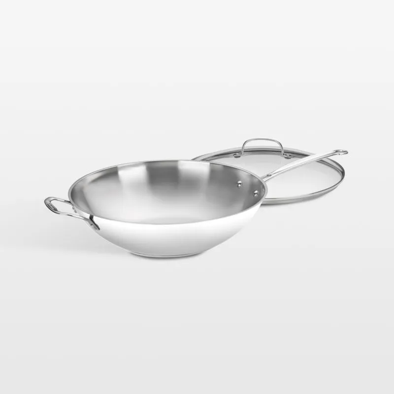 Cuisinart Chef's Classic Stainless Stir-Fry Pan with Glass Cover, 14"