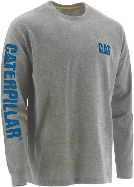 CAT Long Sleeve Trademark Banner T-Shirt Men's