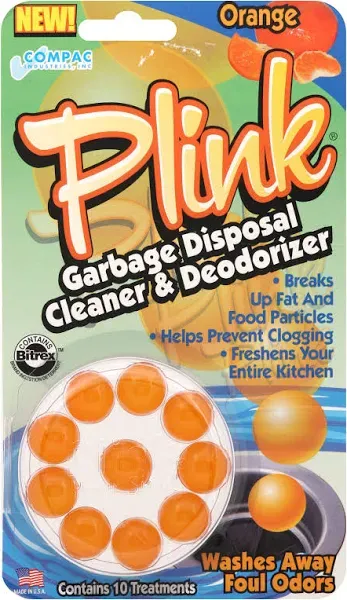 Plink Garbage Disposal Cleaner-Citrus Orange - PCO12T