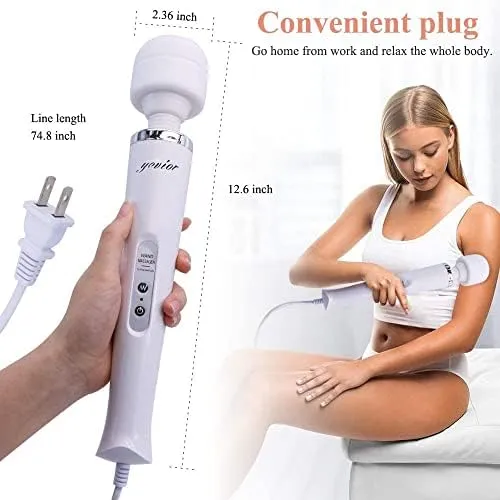 Wired Powerful Handheld Wand Massager With 10 Pulse Settings Personal Total Body