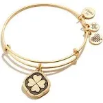 Alex and Ani Women's Four Leaf Clover Charm Bangle Bracelet