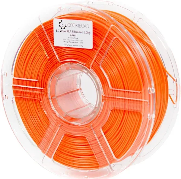 Cookiecad Coral PLA 3D Printer Filament 1.75mm 1kg