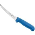 Boning Knife, 6in. blade, curved, semi-stiff blade, blue Fibrox(R) Pro handle, carbon stainless steel, slip resistant, NSF