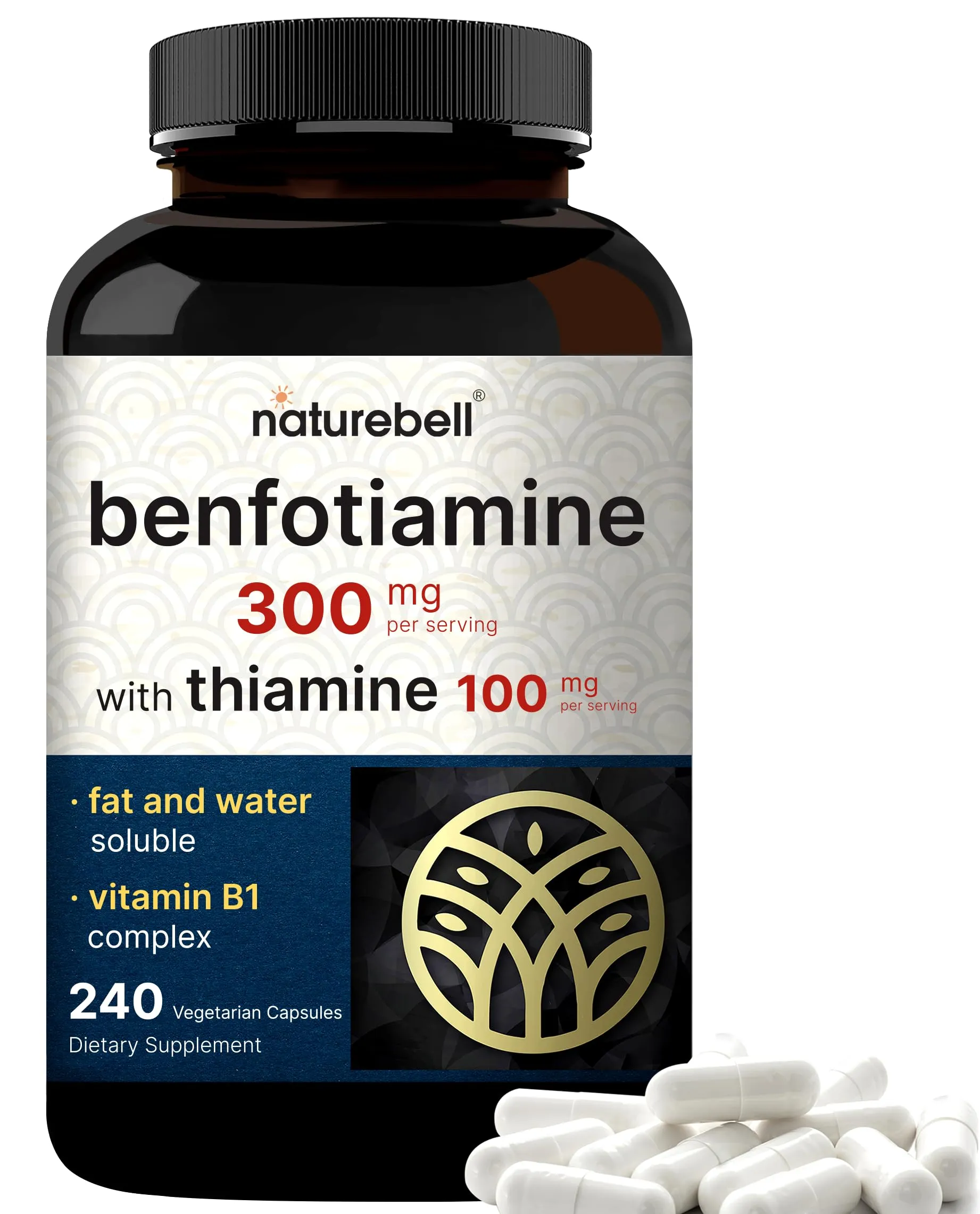 NatureBell Benfotiamine 300mg 240 Veggie Capsules