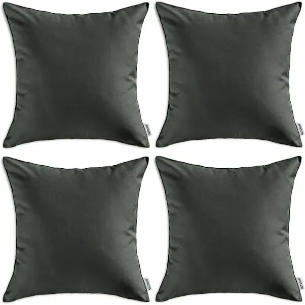 4 Pack Decorative Outdoor Waterproof Pillow Covers Square Garden Cushion Cover