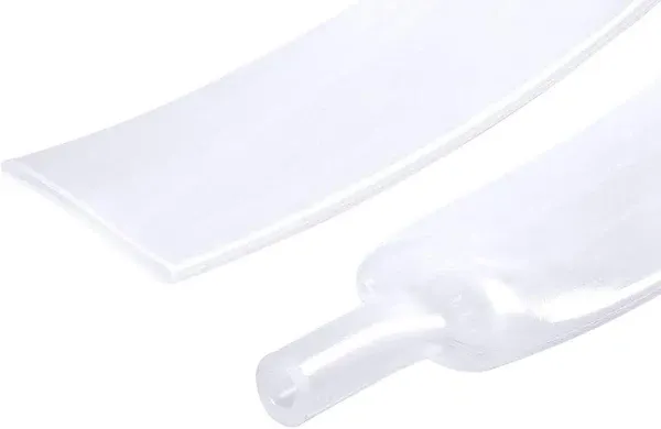 Clear Heat Shrink Tubing 4:1 Adhesive Glue Lined Marine Grade Waterproof Seal Wire Shrink Wrap Tube Dual Wall Insulation (1/2"-16Feet)