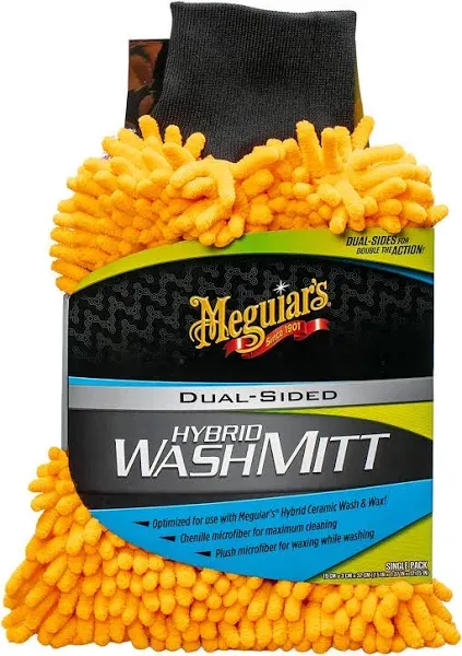 Meguiars Hybrid Wash Mitt - Extremely Plush Microfiber Wash Mitt f/Gently Waxing While Washing [X210200]