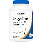 Nutricost L-Lysine Capsules (500 MG)