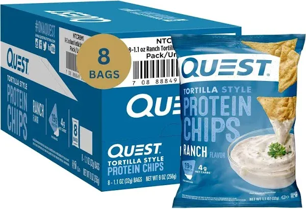 Quest Protein Chips, Ranch Flavor, Tortilla Style - 1.1 oz