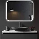 BV 36 x 48 inch Backlit/Front Lit Bathroom LED Vanity Mirror Horizontal/Vertical ...