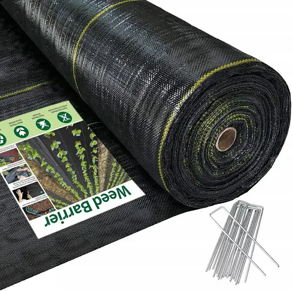 4ft x100ft Landscape Fabric Weed Barrier 2.5OZ Heavy Duty Garden Weed Control Geotextile Fabric for Ground Cover Underlayment Landscaping